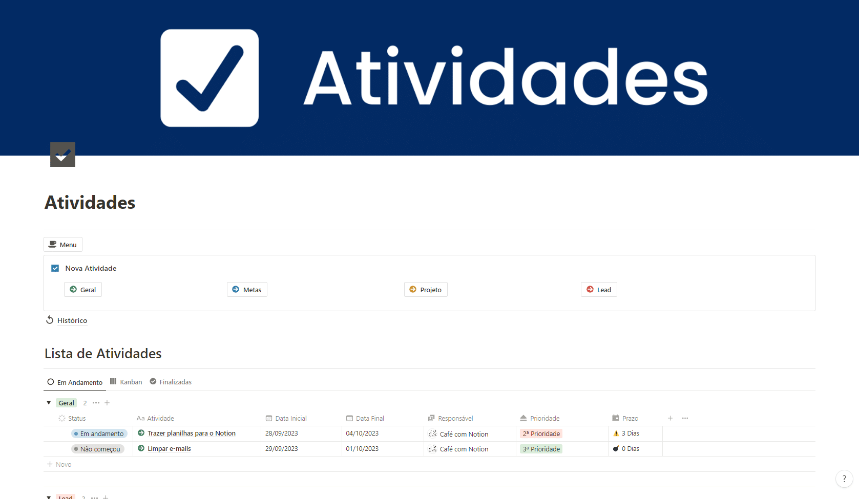 ATIVIDADES - CLARO